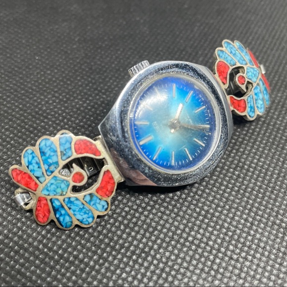 Ladies Navajo themed Watch Band with Eagle accents - Picture 4 of 8